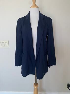 Ripley Rader Ponte Knit Oversized Blazer Navy Blue Size 1 XS